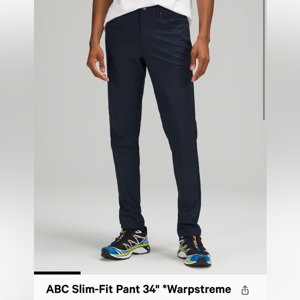TRUE NAVY LULULEMON ABC SLIM PANTS